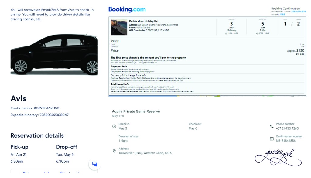 Preparing to Travel - Garies Girl